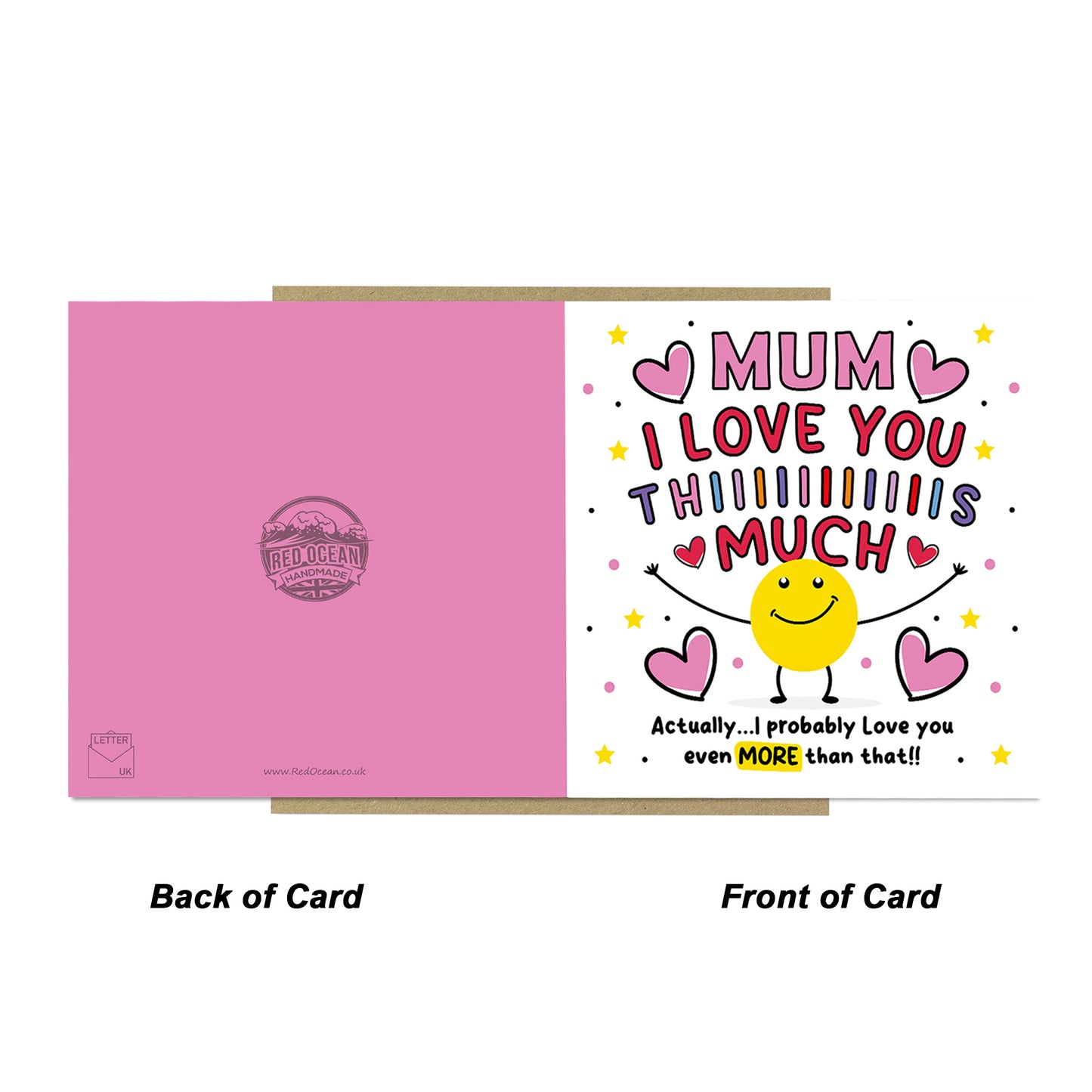 Card For Best Mum I Love You This Much Mum Birthday Card