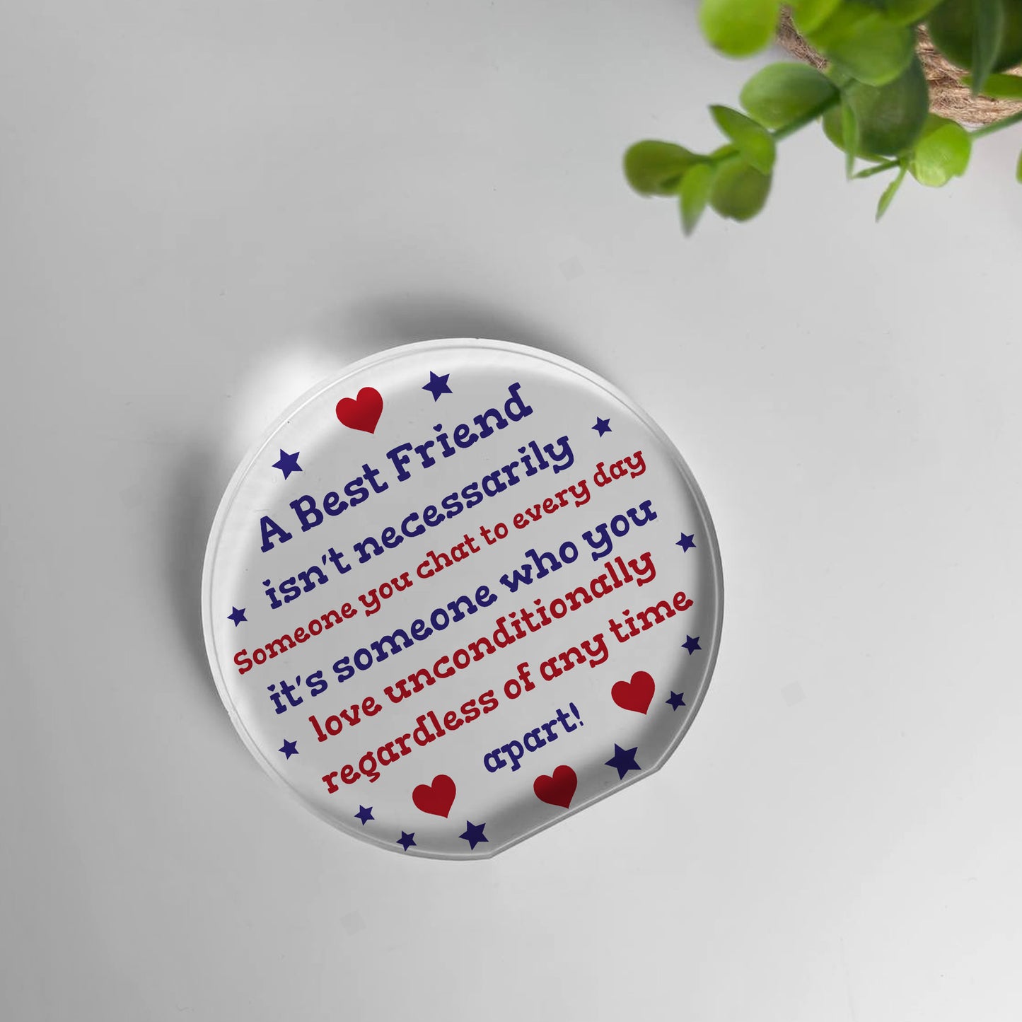 Special Friendship Gift For Long Distance Friend Acrylic Plaque