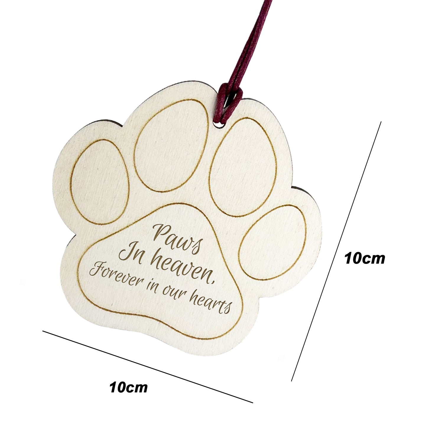 Pet Memorial Wooden Bauble Christmas Tree Decoration Pet Loss