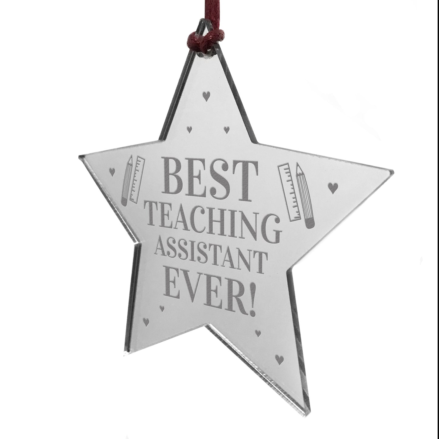 BEST TEACHING ASSISTANT EVER Gift Acrylic Hanging Star Teacher