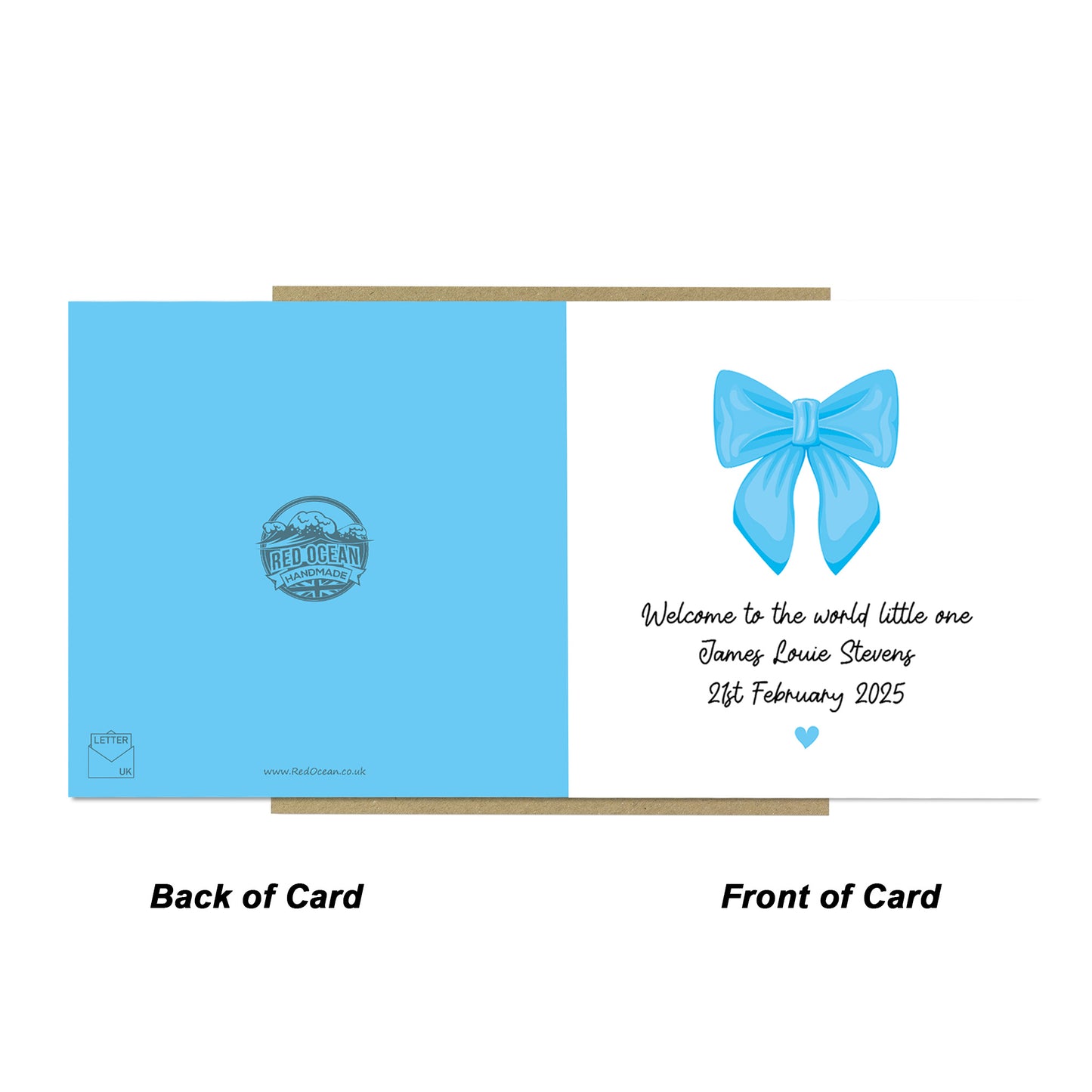 Welcome To The World Little One Baby Boy Card Personalised