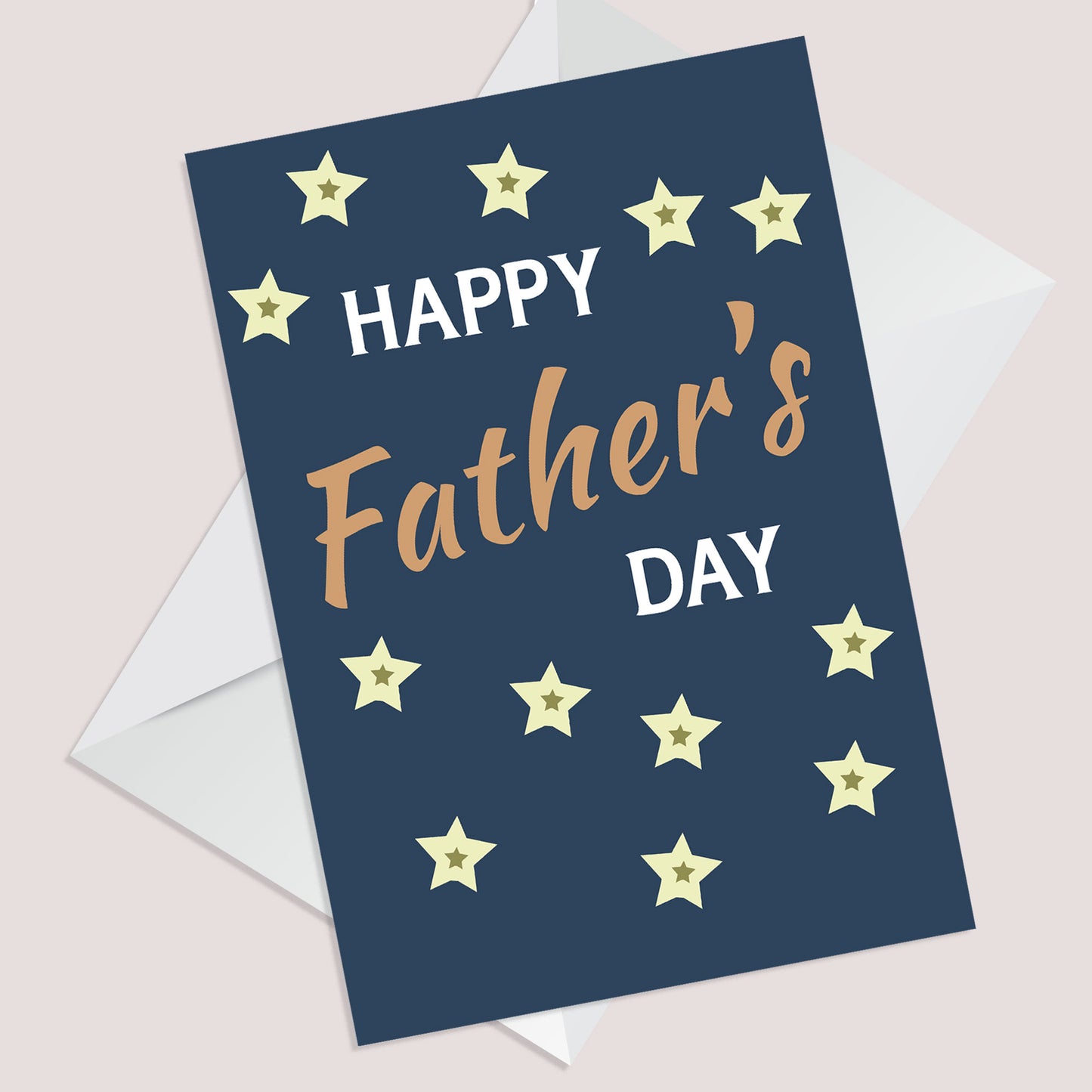 Fathers Day Card, Card for Dad, Stars Design With Envelope