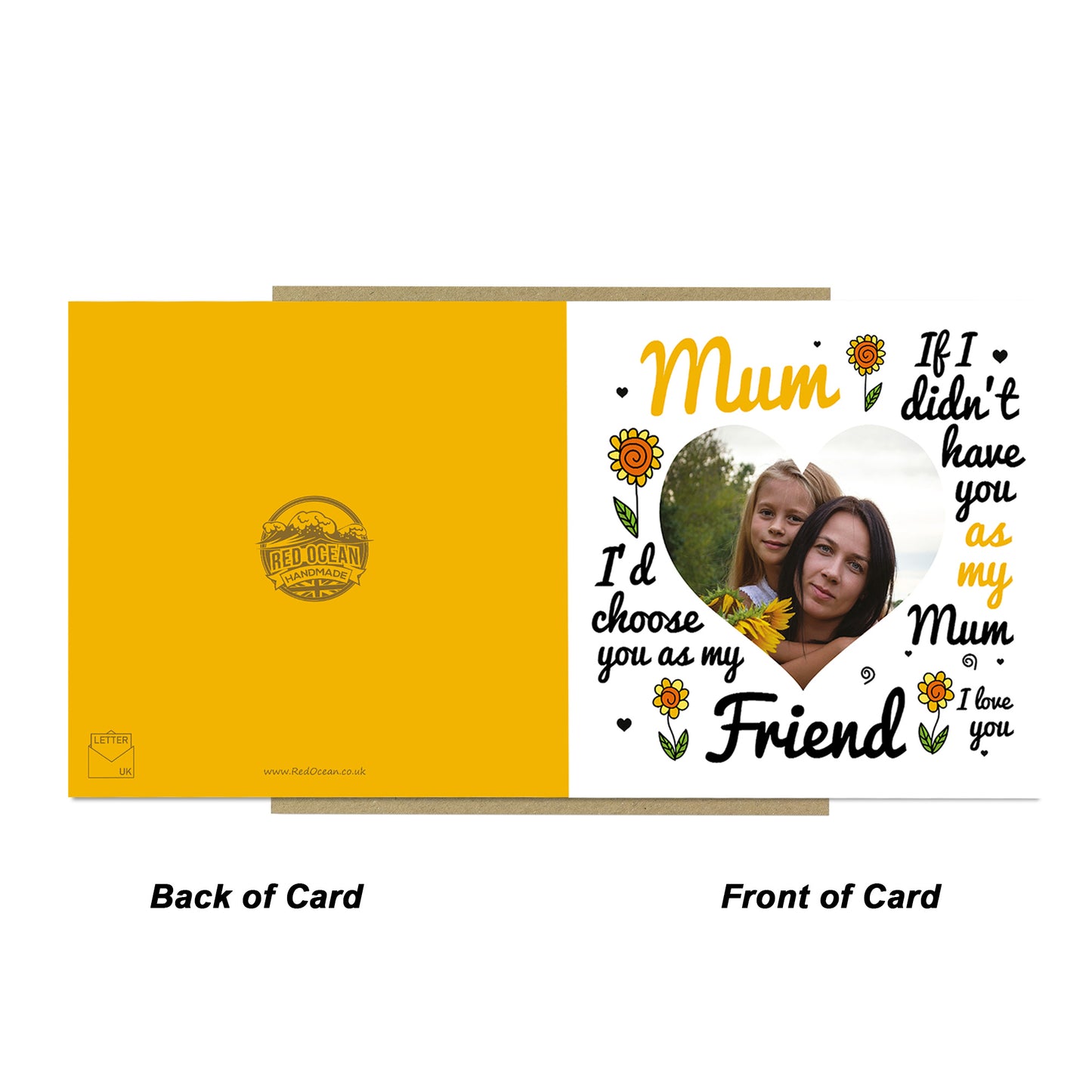 Mum Card Personalised Mum Card Photo Card For Best Friend Card
