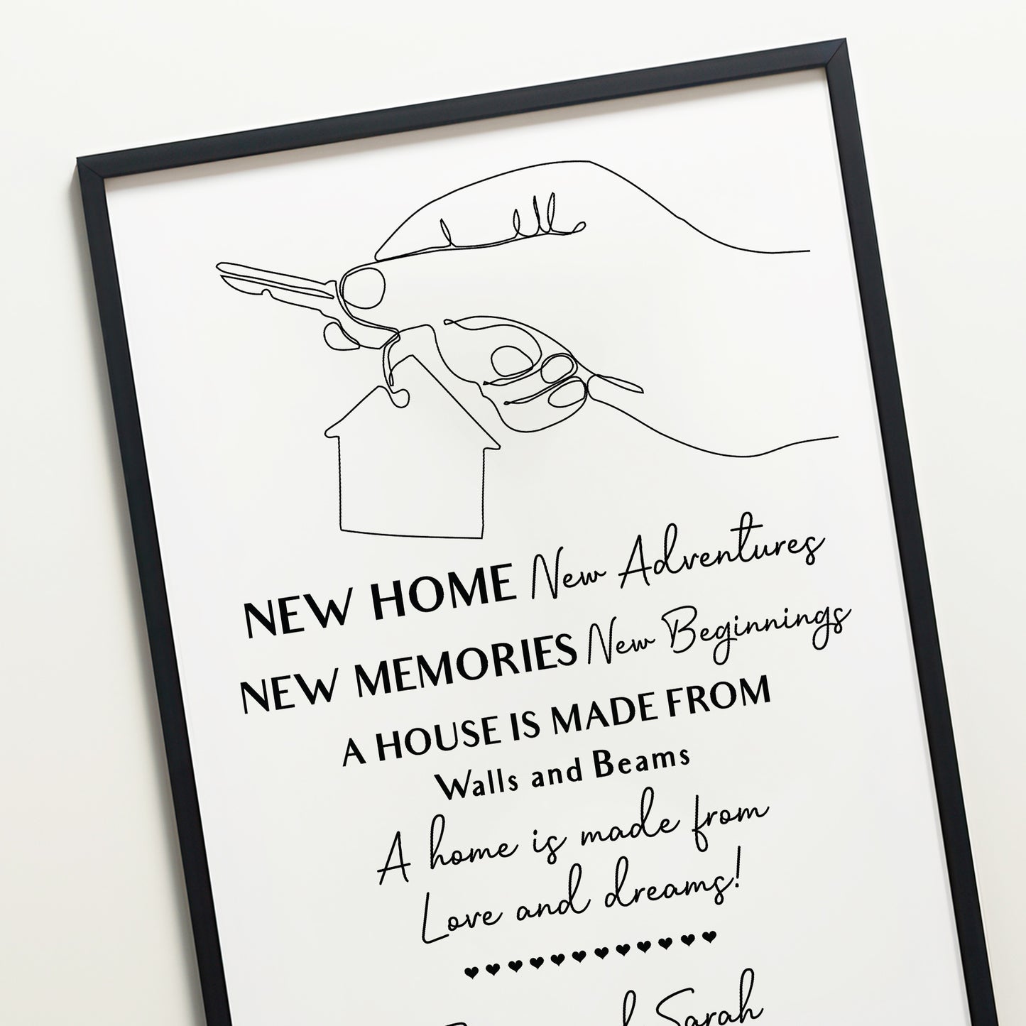Personalised New Home New Adventures Memories Housewarming Gift