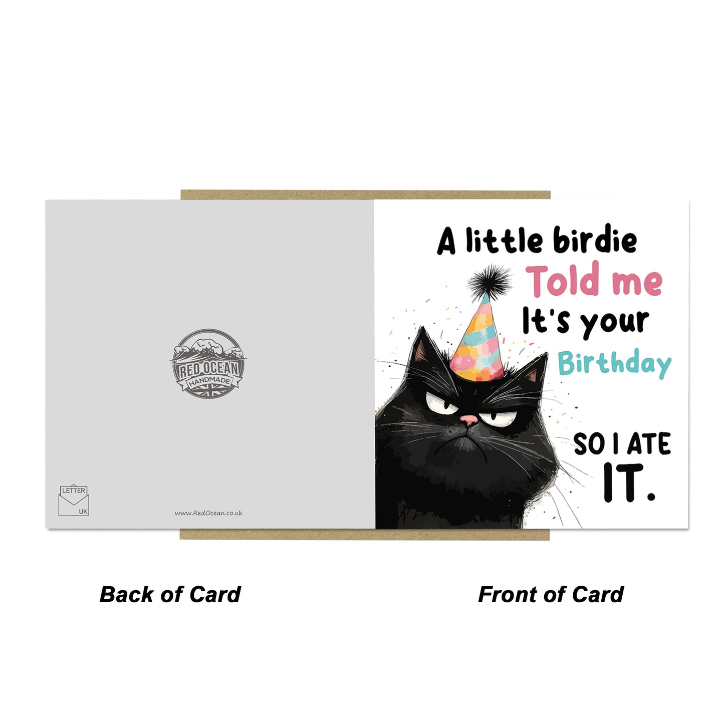 Humorous Birthday Card Birthday for Friends Cat Happy Birthday