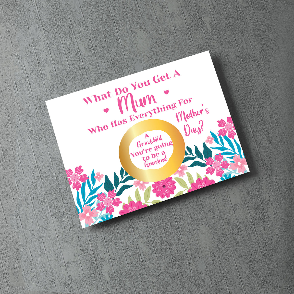 Mothers Day Pregnancy Scratch Off Card for Mum New Grandma