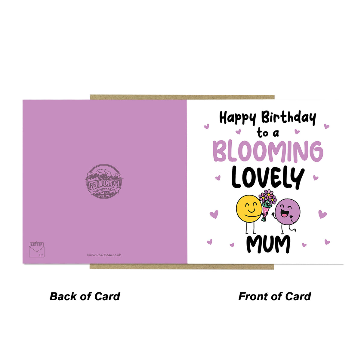 Happy Birthday Card For Mum Blooming Lovely Mum Kraft Envelope