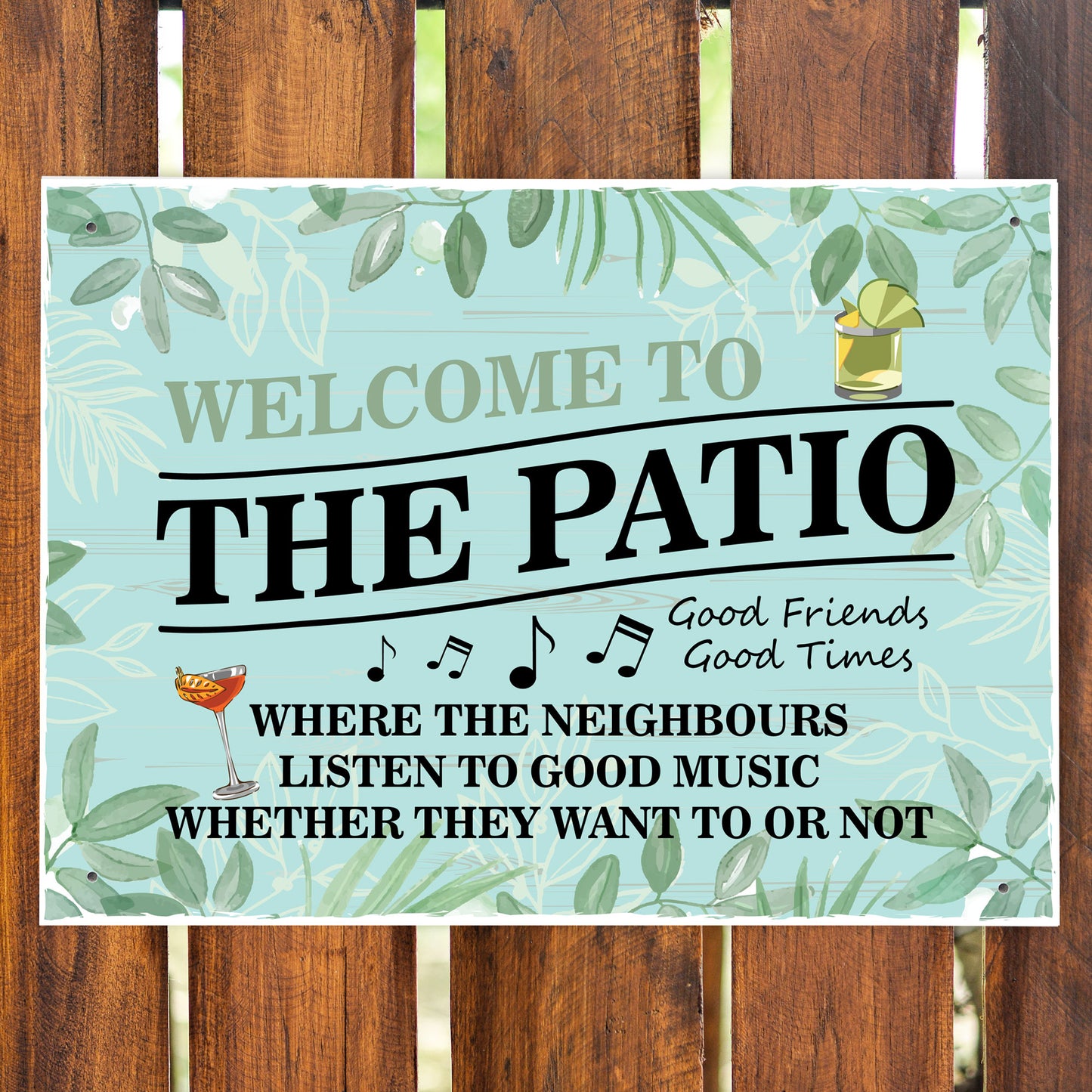 Welcome To The Patio Sign Garden Signs And Plaques Garden Sign
