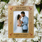 Wedding Gift Wood Wedding Day Personalised Photo Frame and Heart