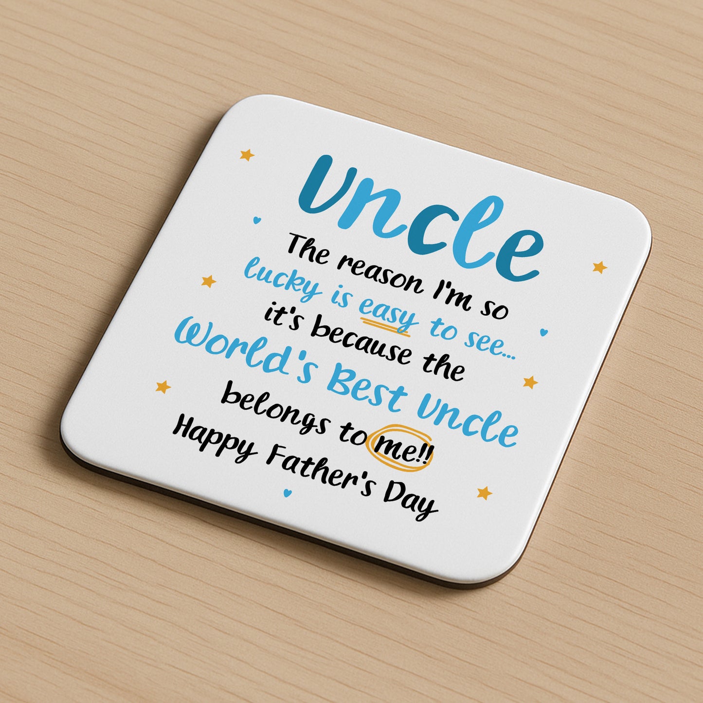 Gifts For Uncle UNCLE COASTER Uncle Birthday Gift For Christmas