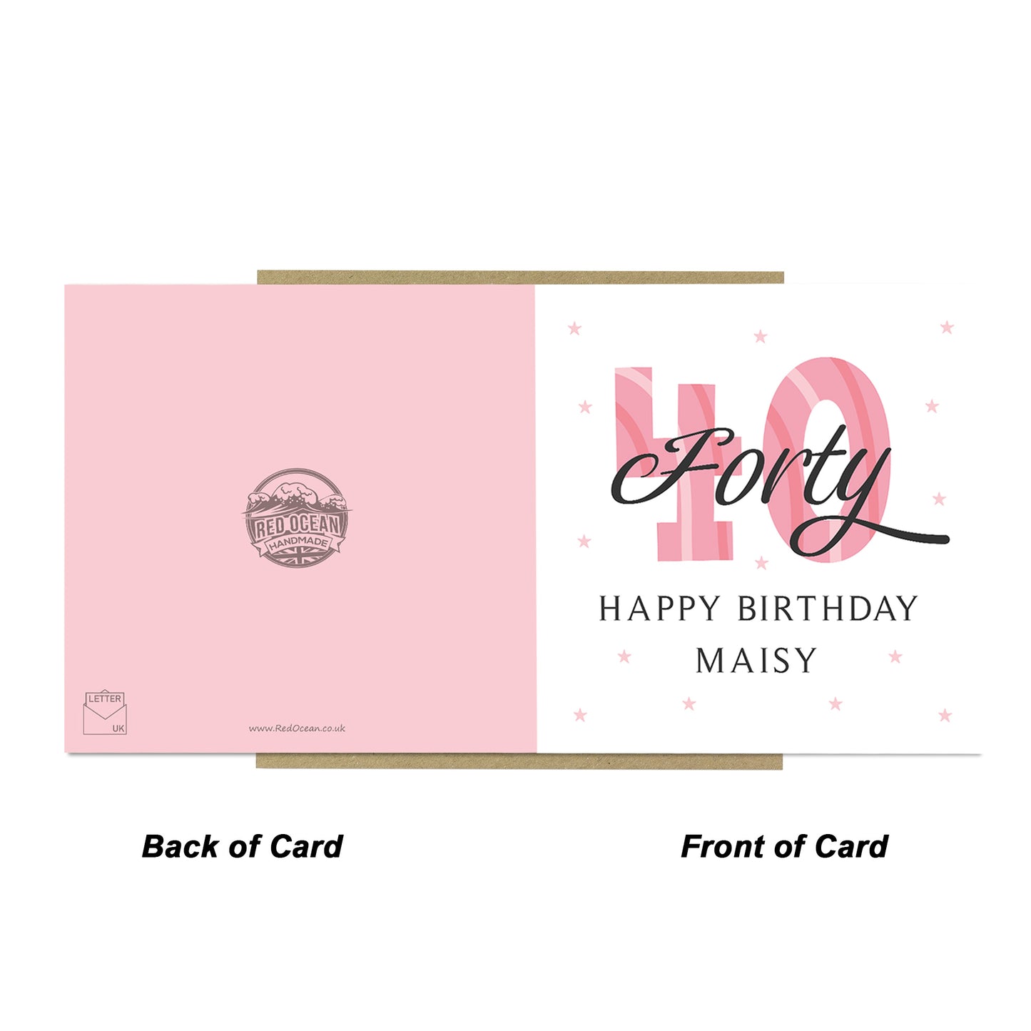 Personalised 40th Birthday Cards For Women Mum Auntie Nan