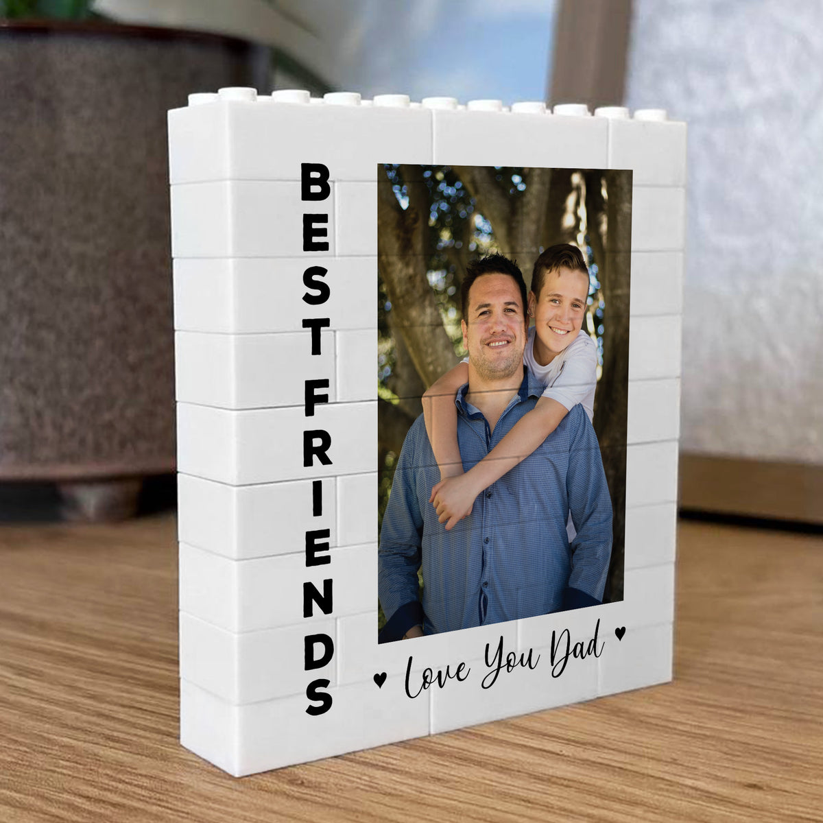 Personalised Best Friend Brick Photo Block Gift for Dad