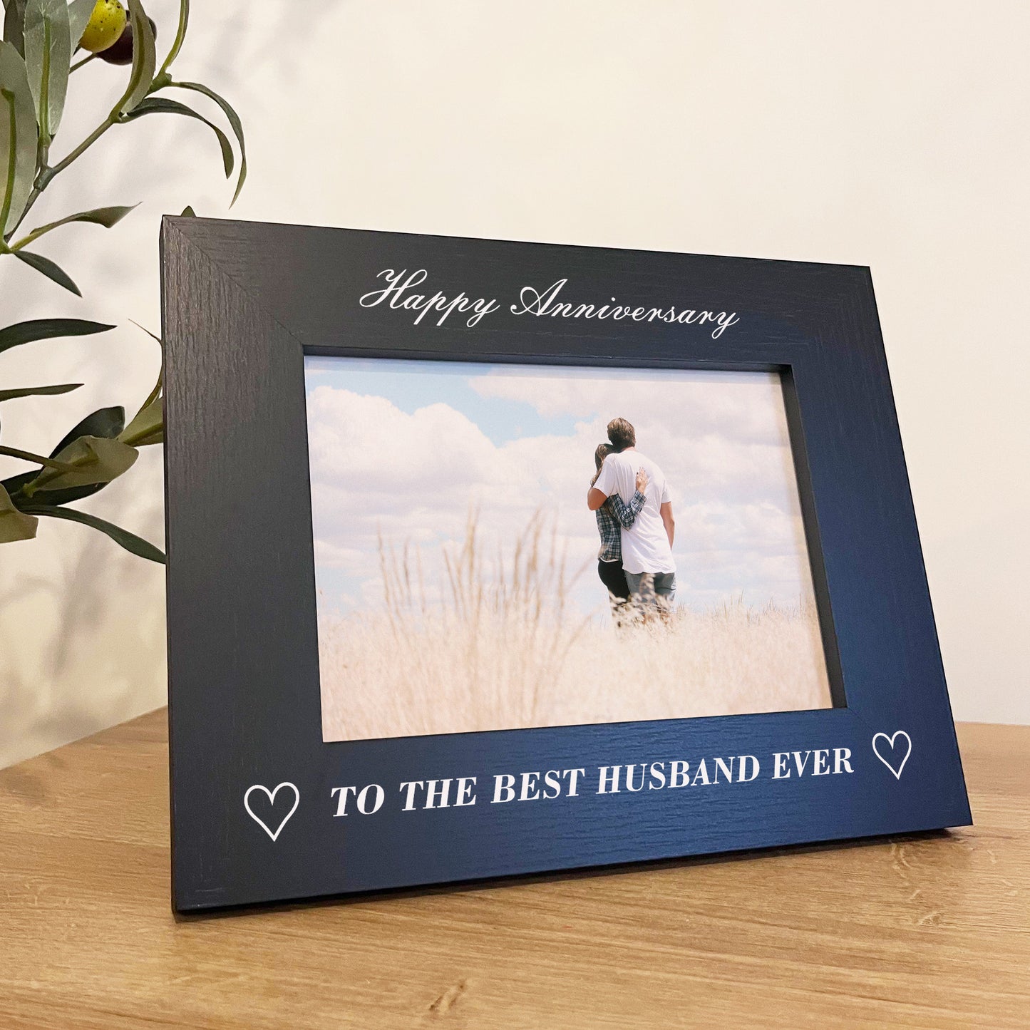 Husband Anniversary Gifts 7x5 Black Wooden Frame Gifts For Him