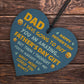 Dad Gifts For Fathers Day Novelty Wooden Heart Gift For Dad