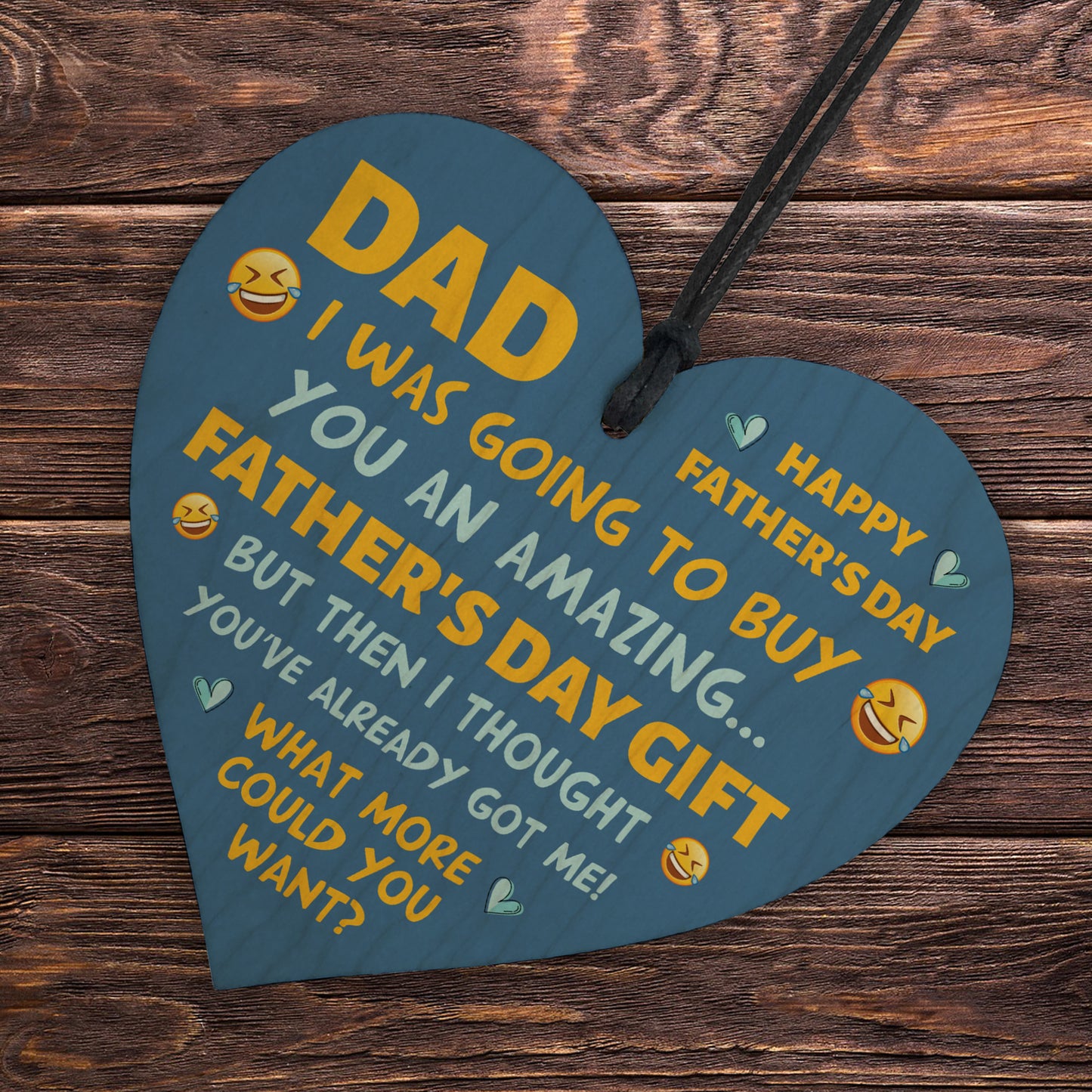 Dad Gifts For Fathers Day Novelty Wooden Heart Gift For Dad