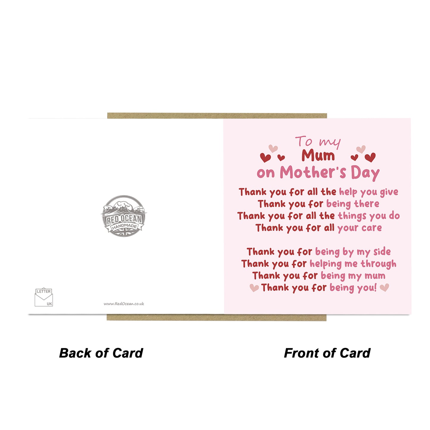 Thank You Card For Mum For Mothers Day, Thank You For Being You