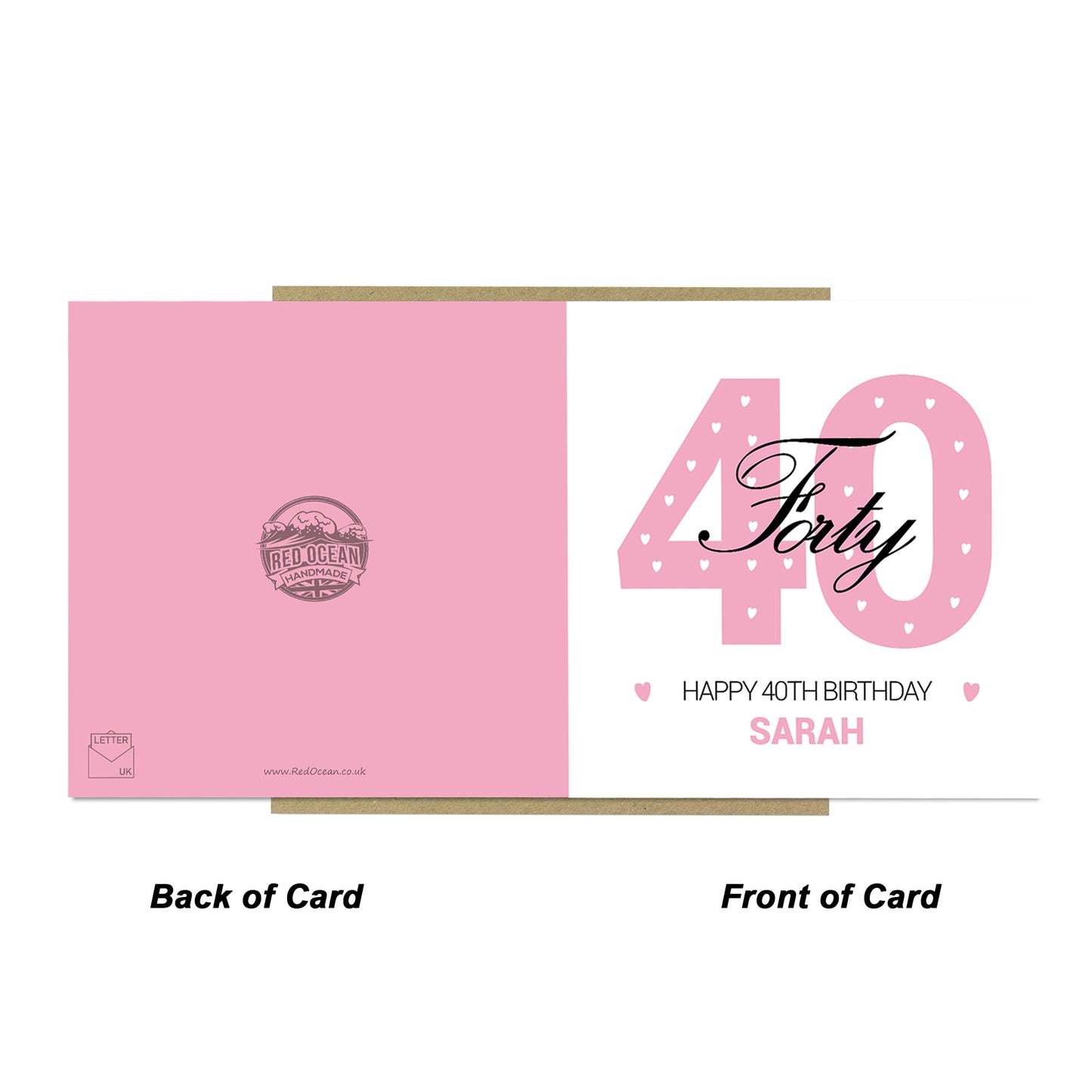 PERSONALISED 40th Birthday Card For Daughter Auntie Mum Friend