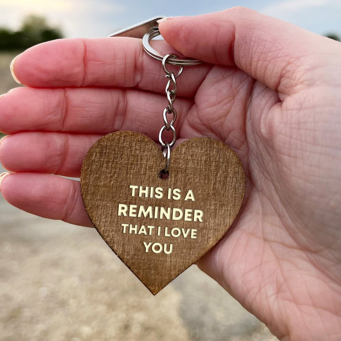 Reminder I Love You Cute Engraved Keyring Anniversary Valentines