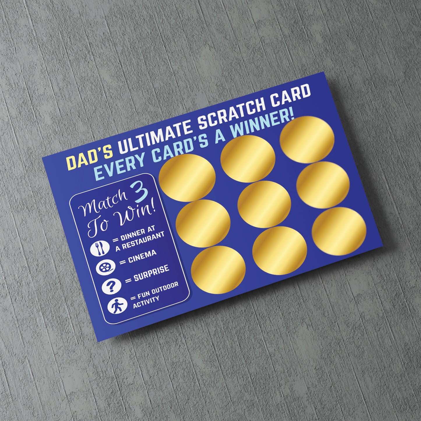 Dad Gift Novelty Scratch Card Gift For Birthday Fathers Day Dad