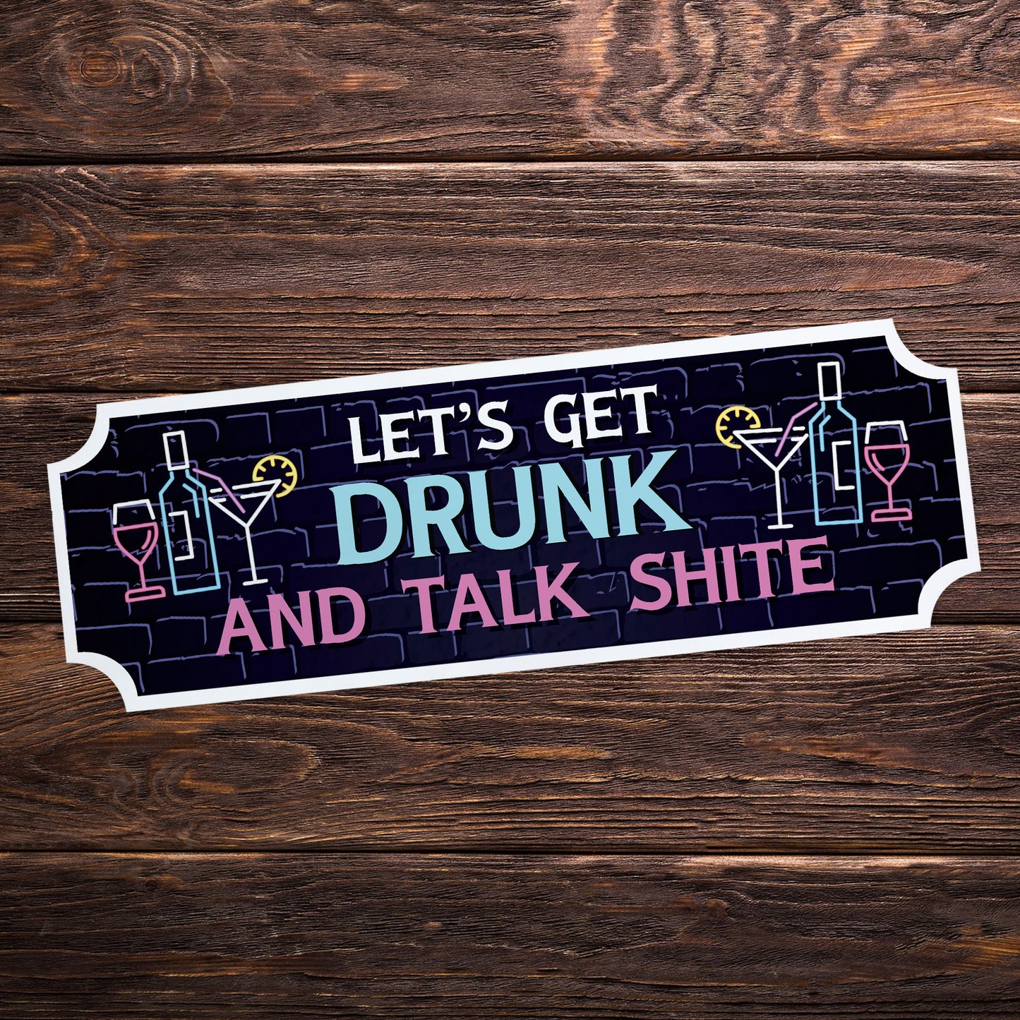 FUNNY Home Bar Sign For Garage Man Cave Shed Sign Neon Effect