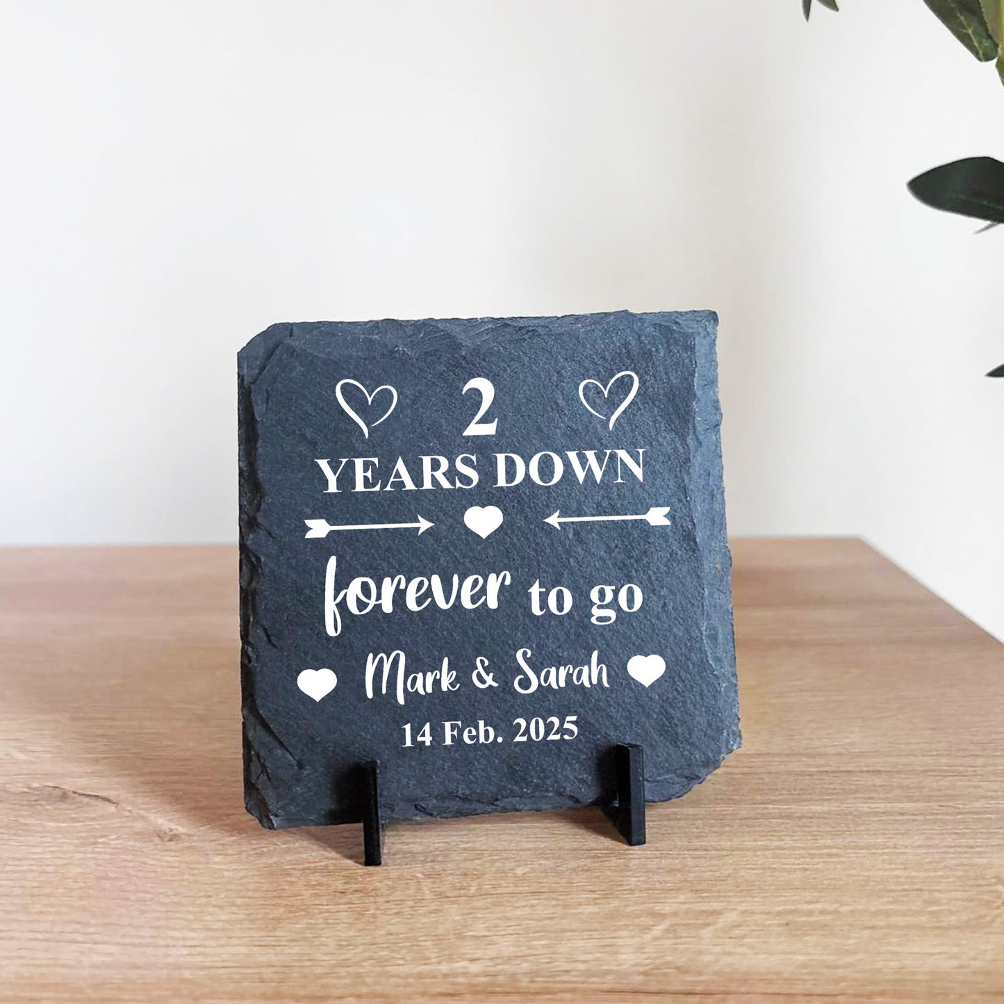 2nd Anniversary Gift For Husband Wife PERSONALISED 2 Years Down