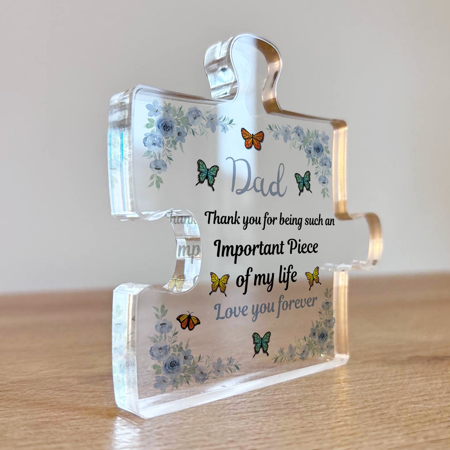 Gifts for Dad Birthday Gifts For Dad Acrylic Puzzle Piece Plaque