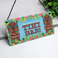 Welcome To The Tiki Bar Sign For Home Bar Hanging Wall Door Sign