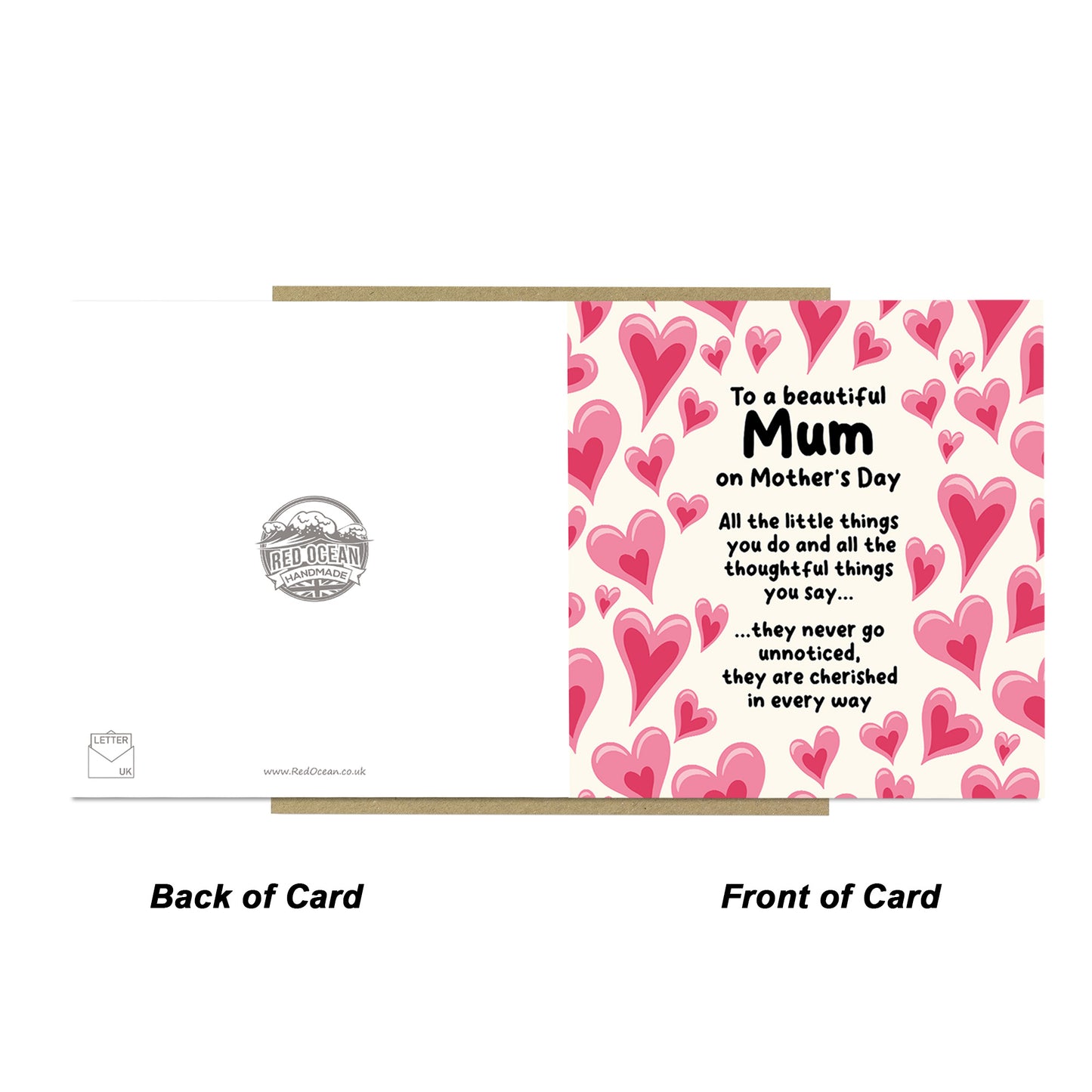 Mothers Day Card From Daughter Mum Card With Envelope Mum Cards