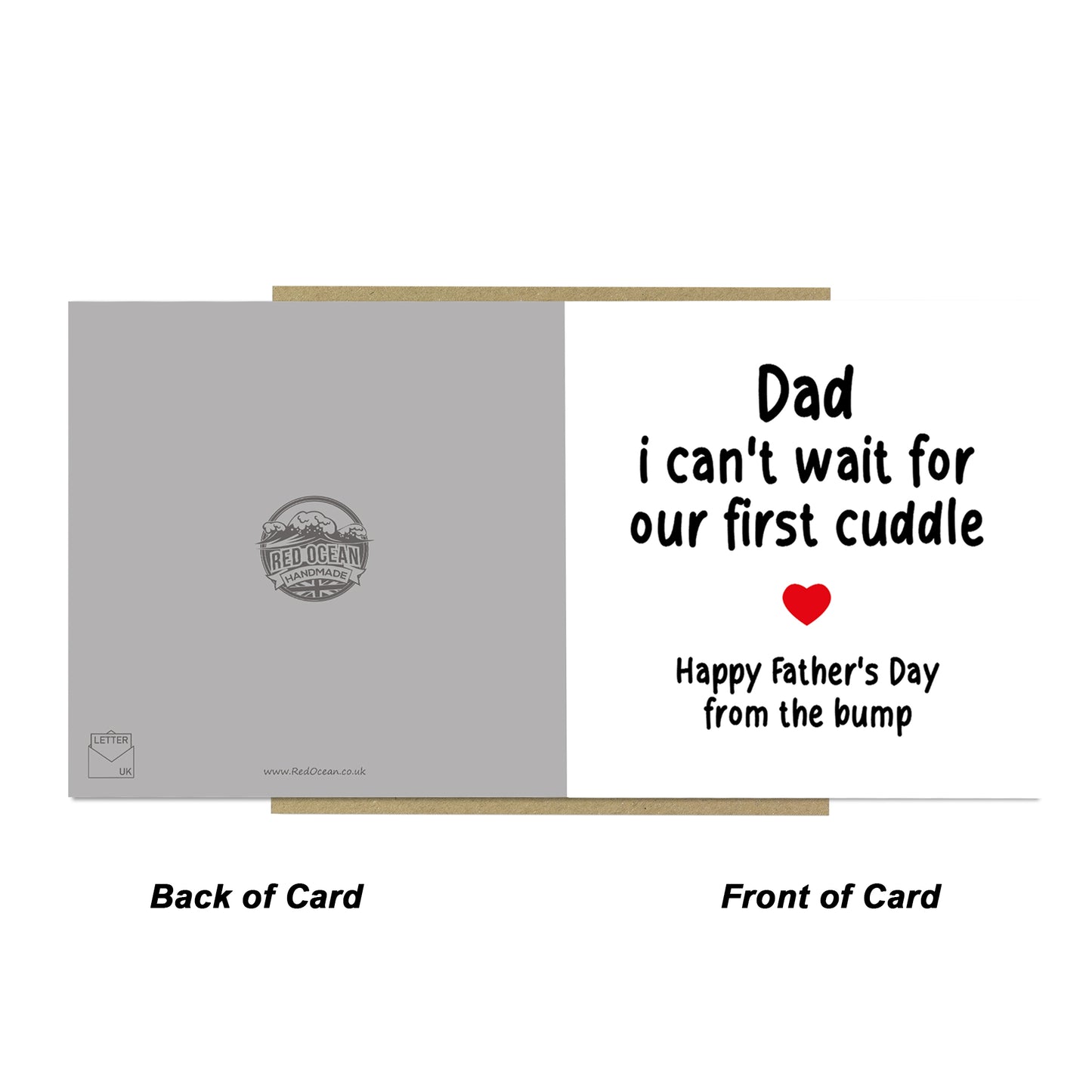 Fathers Day Card From Bump Novelty Card From Baby Boy Girl Baby