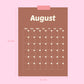 Full Year Montly Wall Planner A3 Calendar Wall Planner Undated