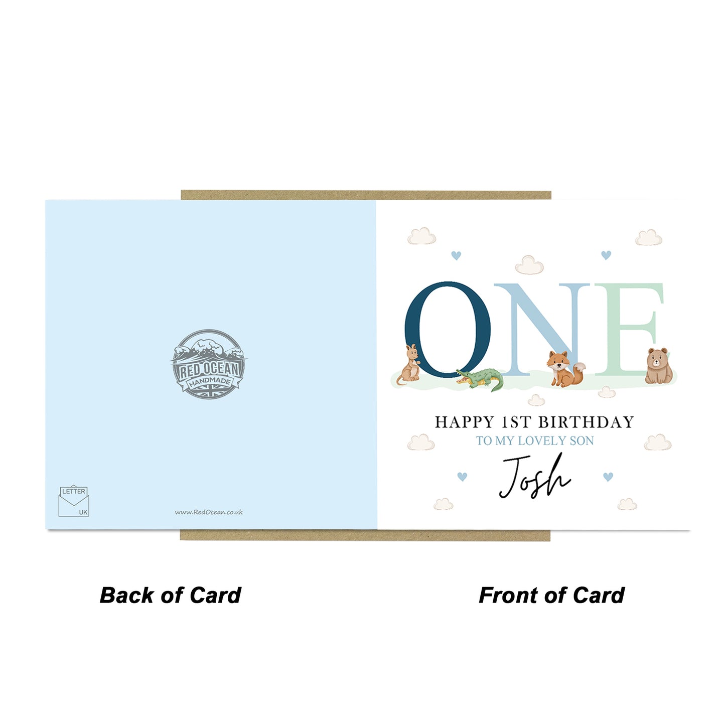 Personalised 1st First Birthday Card For My Lovely Son Grandson