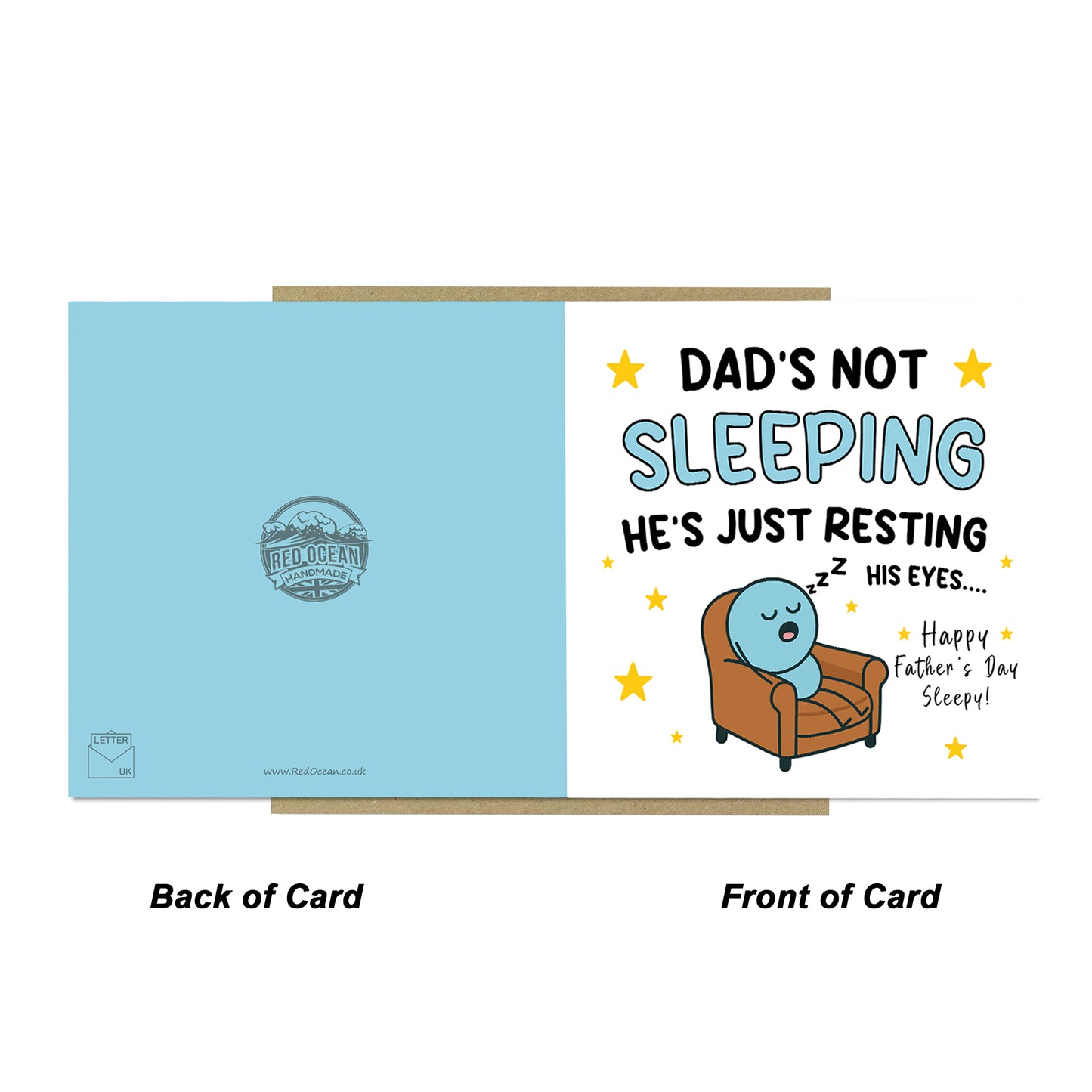 FUNNY Dad Card For Fathers Day Hes Just Resting His Eyes Humour