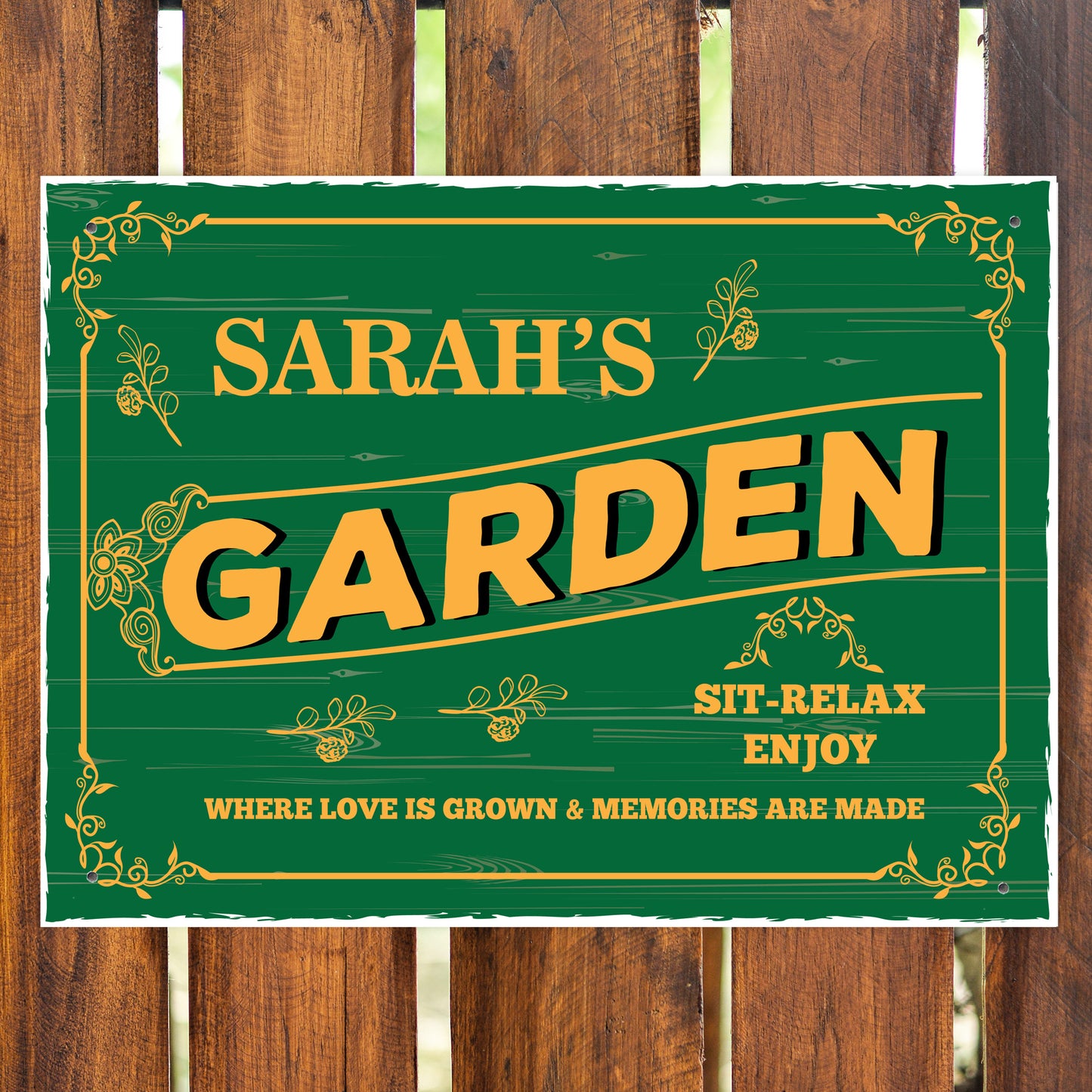 Garden Sign For Outside Personalised Hanging Outdoor Garden Sign