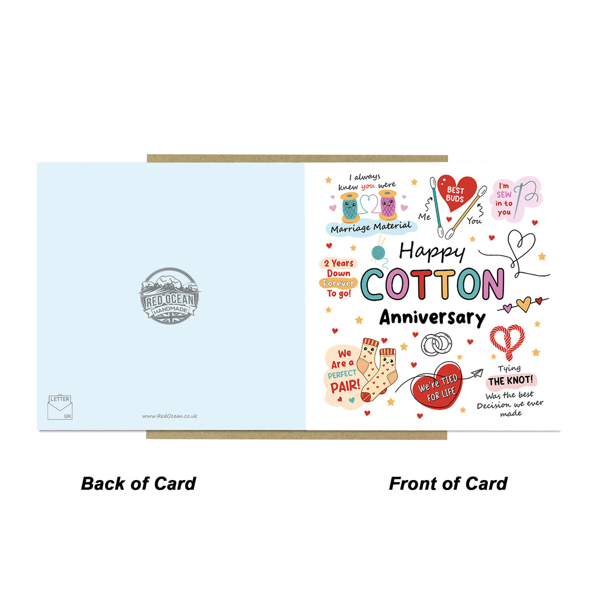 Funny 2nd Anniversary Card Cotton Anniversary Cards For Husband
