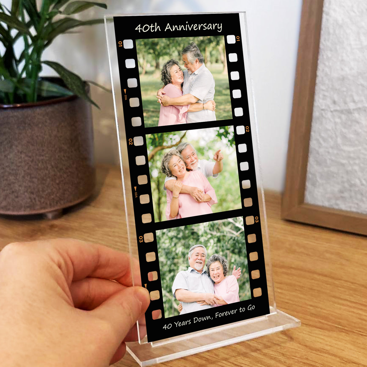 Gift For 40th Anniversary Personalised Photo Collage Plaque