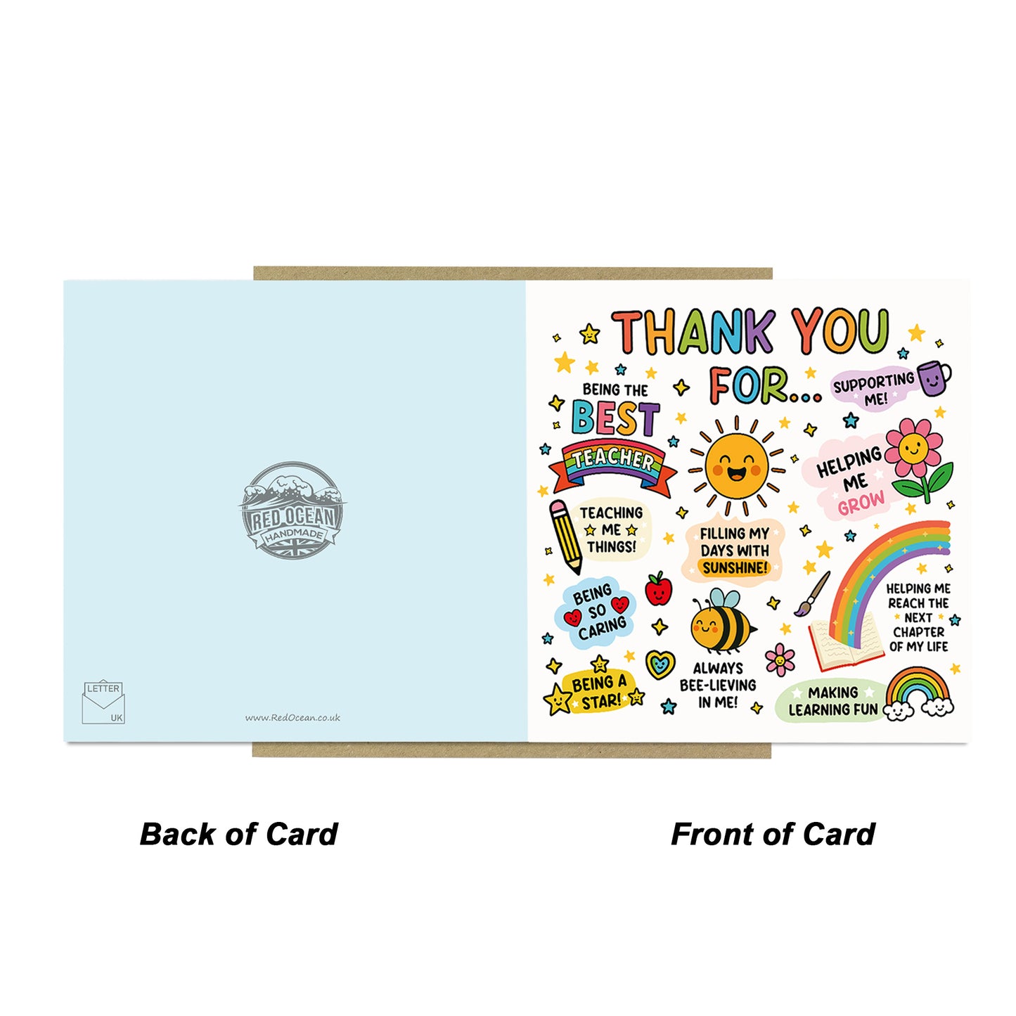 Teacher Thank You Card from Kids Cute Thank You Card For Teacher