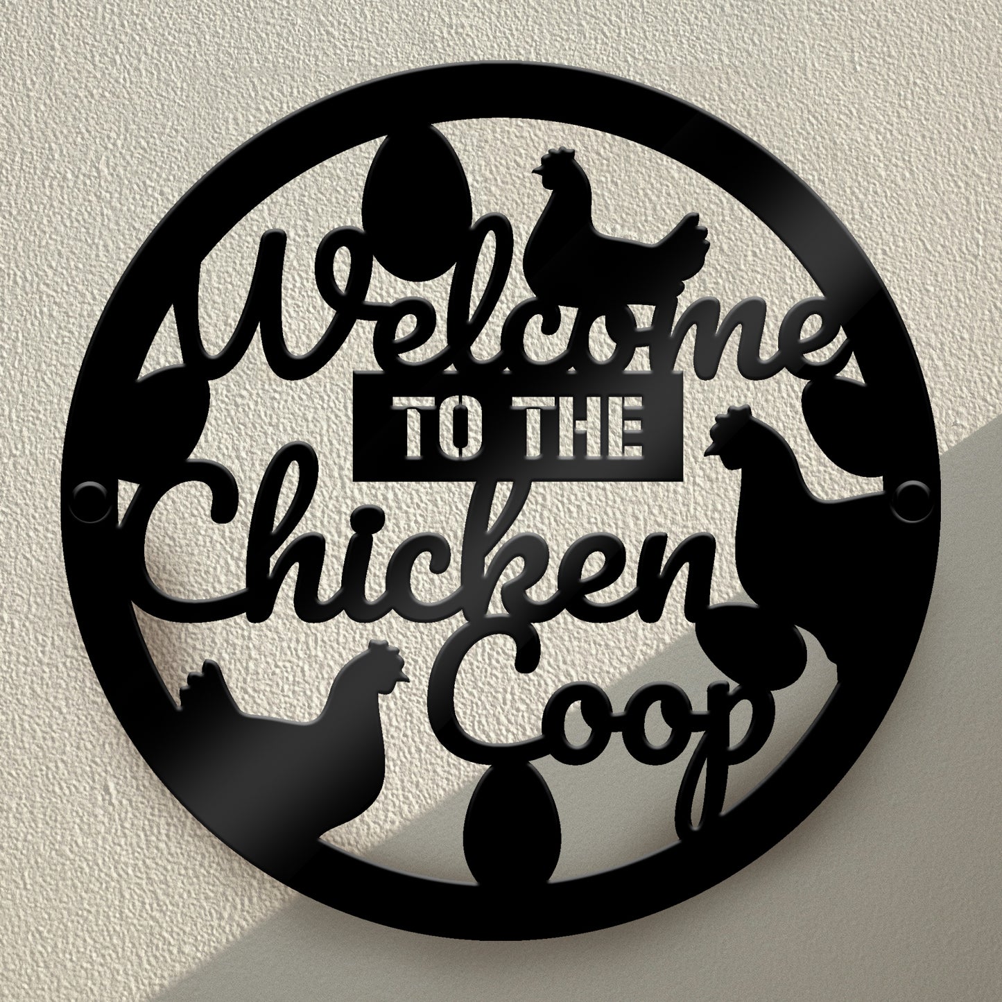 Chicken Coop Sign Wall Mounted Chicken Coop Decor Plaque Outdoor