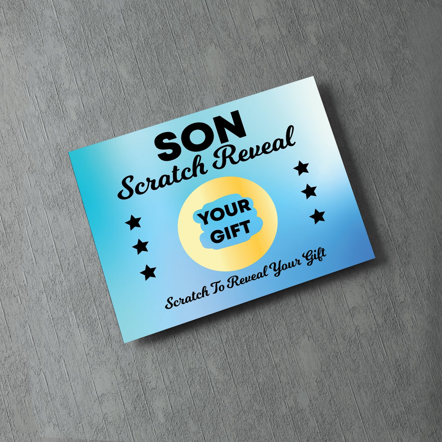 Son Scratch Card Gift Reveal For Birthday Son Card Scratch off