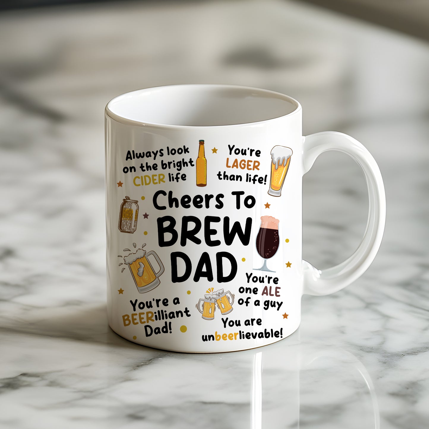 Funny Dad Mug and Coaster Novelty Gift For Dad Fathers Day