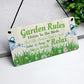 Garden Sign For Outdoor Hanging Garden Rules Sign For Yard