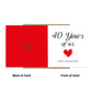 40th Anniversary Card For Husband Wife Grandparents