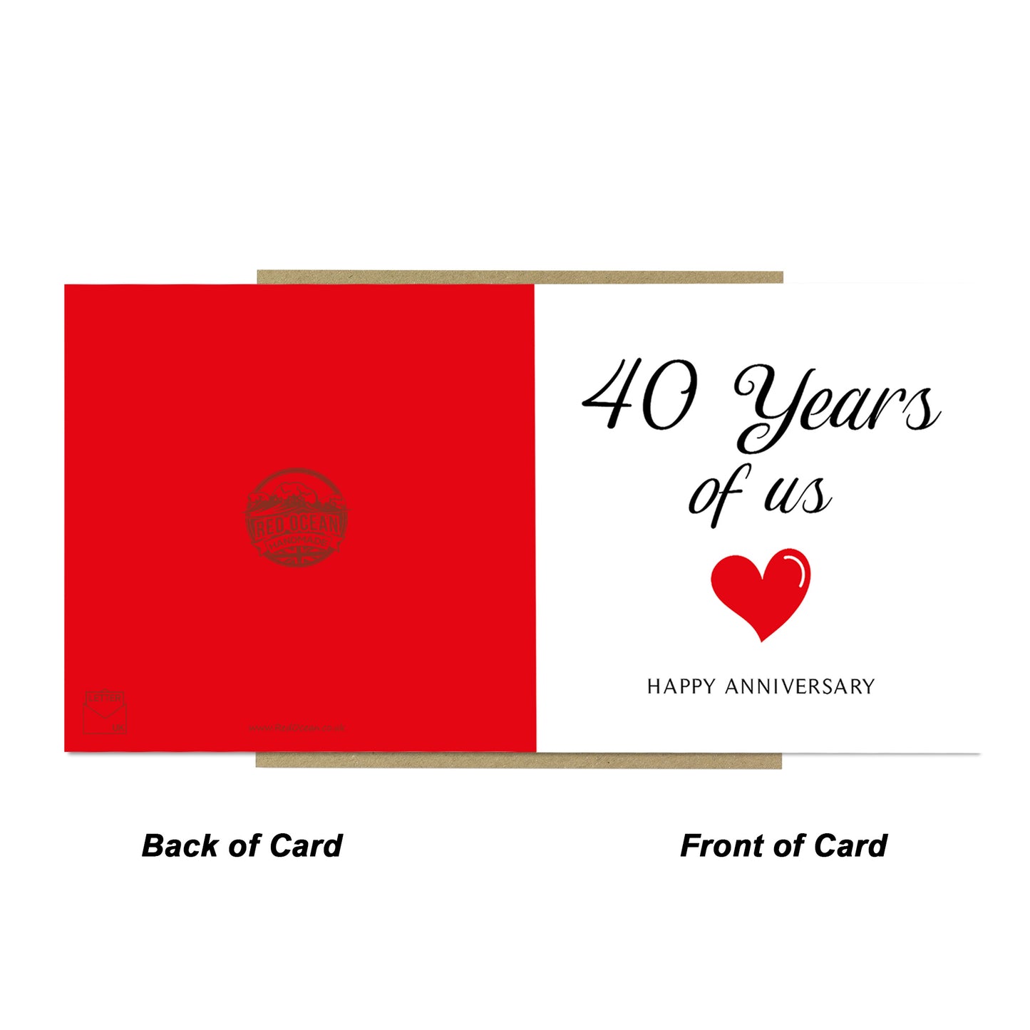 40th Anniversary Card For Husband Wife Grandparents