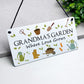 Grandmas Garden Sign For Outside Hanging Shed Plaque Yard