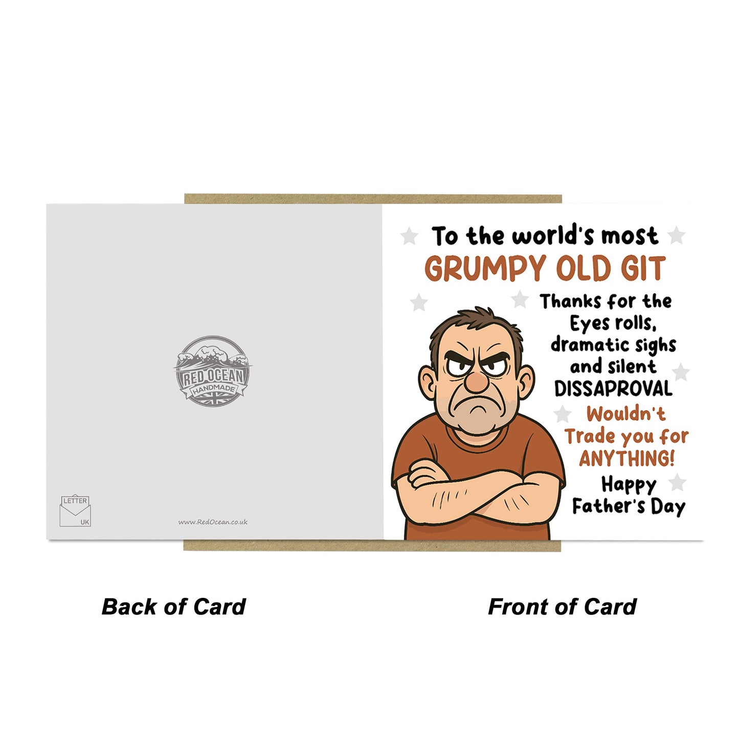 Novelty Father's Day Card For Dad Grumpy Old Git Funny Card