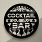 Cocktail Bar Welcome Sign Wall Mounted Home Bar Pub Sign 23x23cm