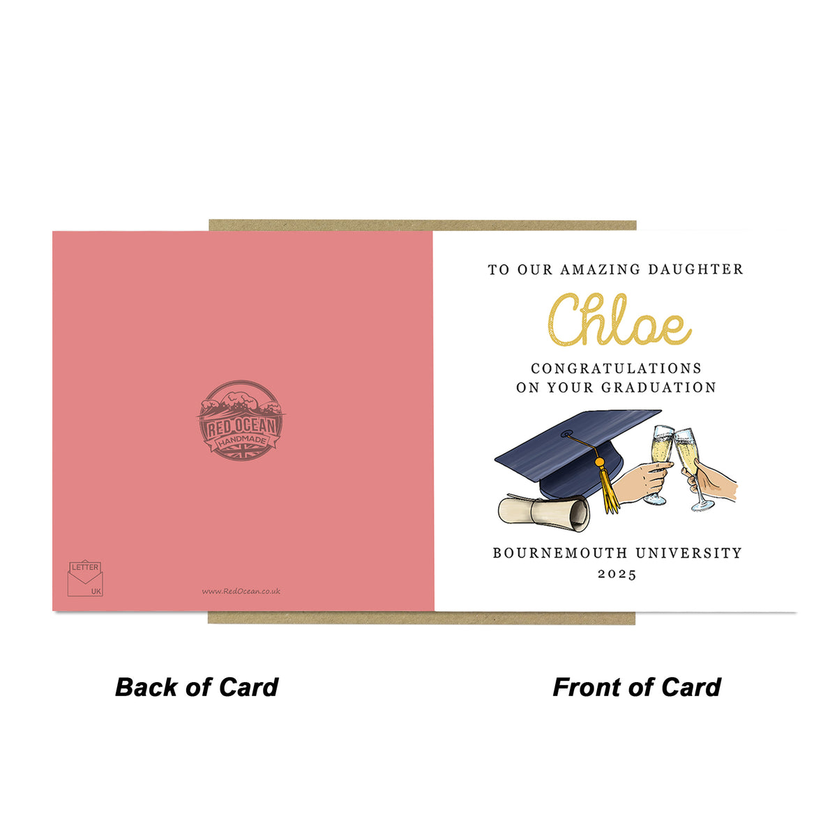 Personalised Graduation Card For Daughter From Mum and Dad