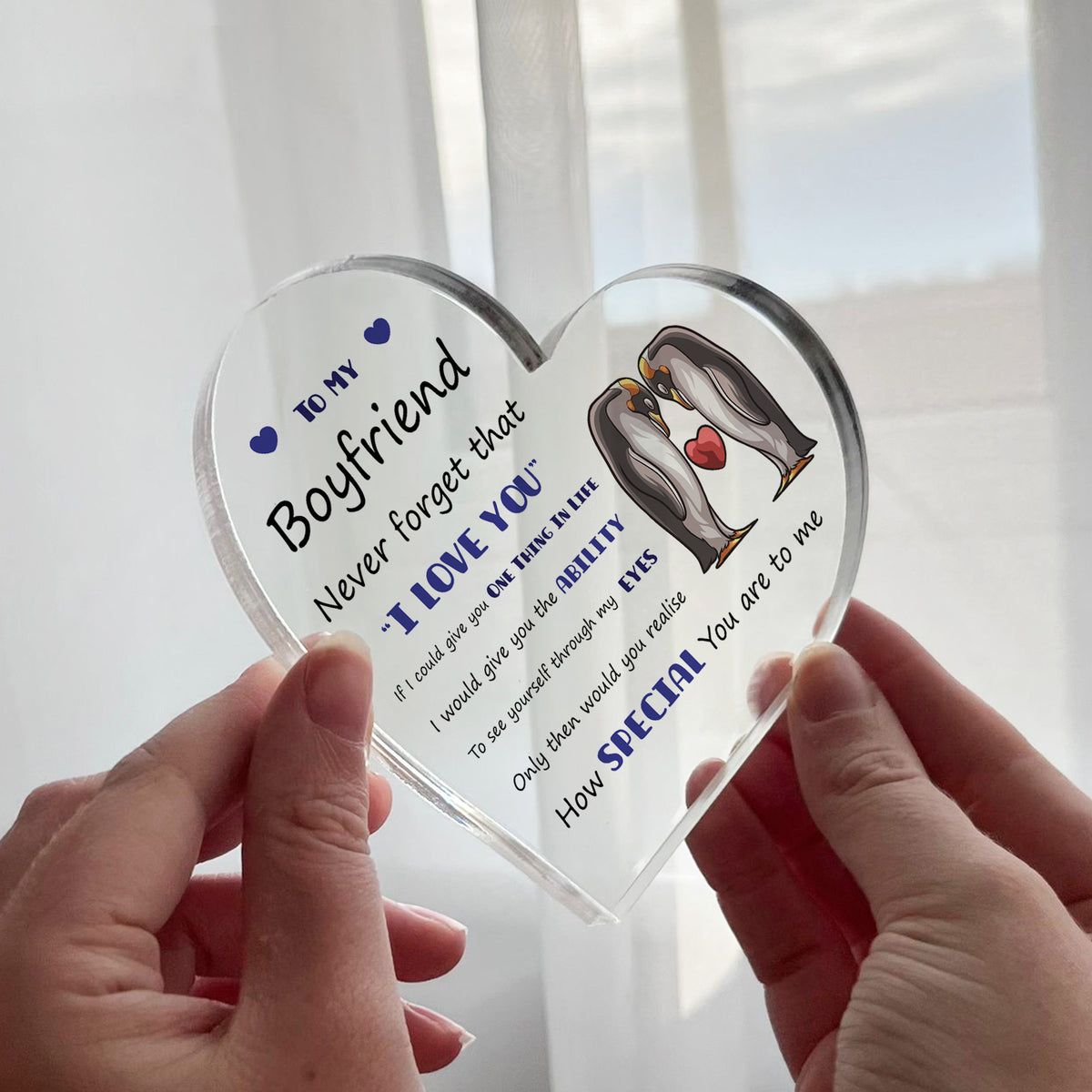 Never Forget That I Love You Gift For Boyfriend Acrylic Plaque