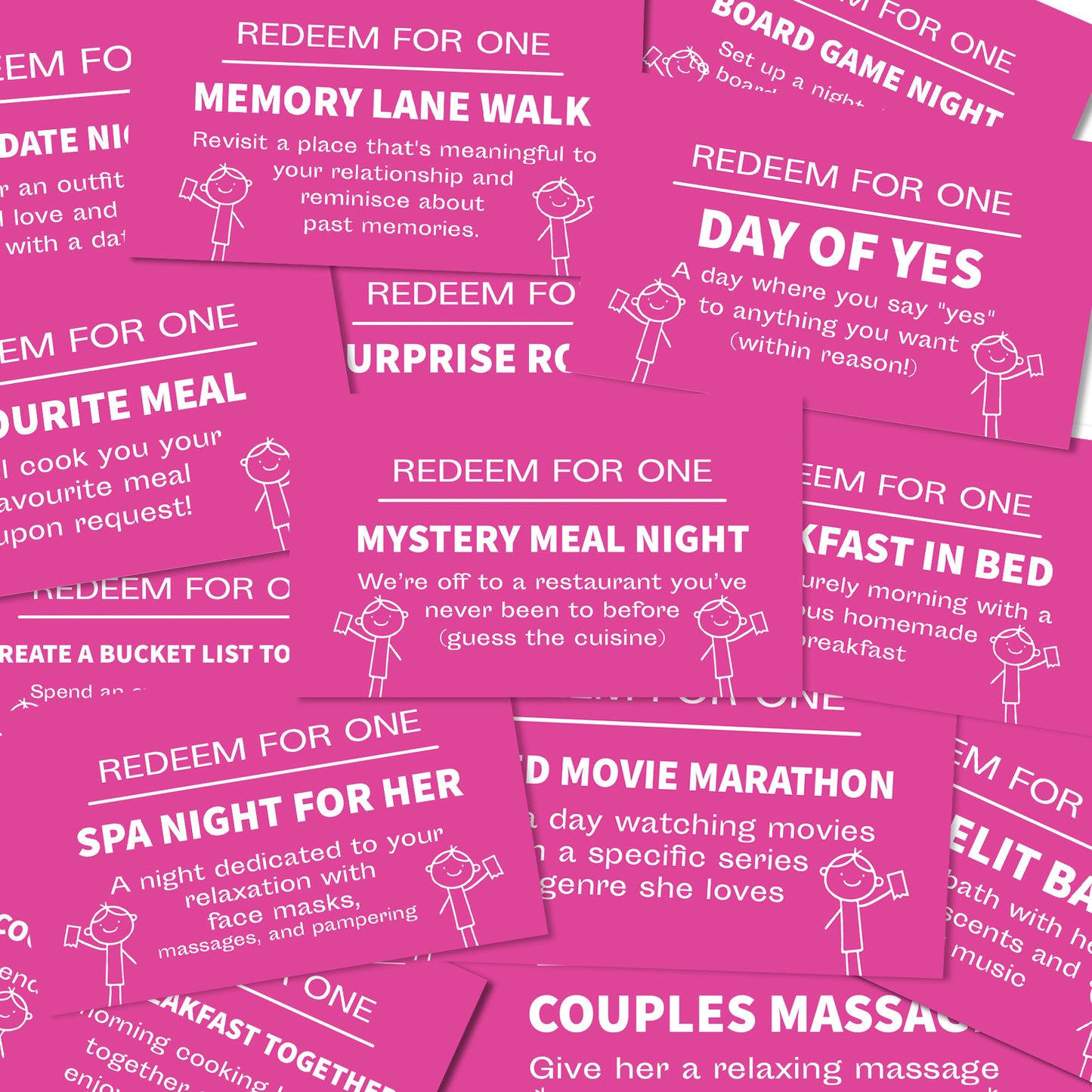Couples Coupon Book Bundle of 2 For Boyfriend and Girlfriend