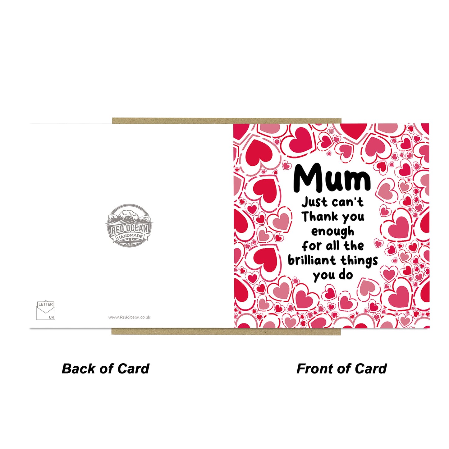 Mum Card For Birthday, Mothers Day Card With Envelope