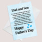 Fathers Day Cards From Son A6 Fathers Day Cards Dad Son Poem
